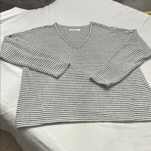 Lucky Brand Striped V-Neck Sweater